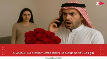 زوج وجد باقة ورد لزوجته من زميلها فكانت المفاجأة عند الاتصال به